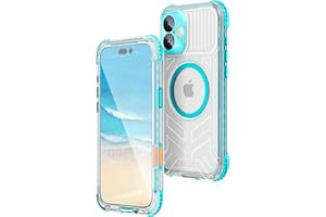 WIFORT for iPhone 16 Plus Waterproof Case, [IP68 Underwater] [Blue Light Filter Lens] [15FT Military Shockproof], Fit for Mag