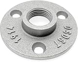 JZK 10x 1/2 Inch Aluminum Alloy Floor Flange for 15mm Pipe Metal Pipe Shelf view 6