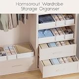 Homsorout Drawer Organisers 18 Pack Foldable Storage Boxes White Cubes Clothing view 6