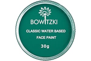 Bowitzki 30g Professional Face Paint Body Paint Water Based Face painting Makeup Safe for Kids and Adults Split Cake Single Color - Teal