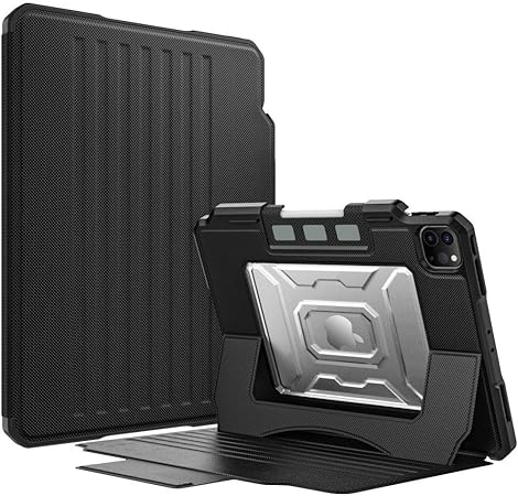 Amazon Com Dadanism Case For Ipad Pro 11 Inch 2020 2nd Generation With Pencil Holder Support Apple Pencil Wireless Charging 7 Magnetic Stand Angles Shockproof Rugged Protective Cover Auto Wake Sleep Black Computers Accessories