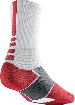 Amazon Co Jp ナイキ Nike ハイパーエリート バスケットボール クルー ソックス Sx4801 160 ホワイト バーシティレッド 27 29cm スポーツ アウトドア