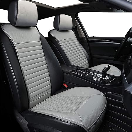 Amazon Co Jp Big Ant 通気性 車シートカバー 高級シートクッション 運転席 助手席 綺麗に保つ 2個セット グレー ホーム キッチン