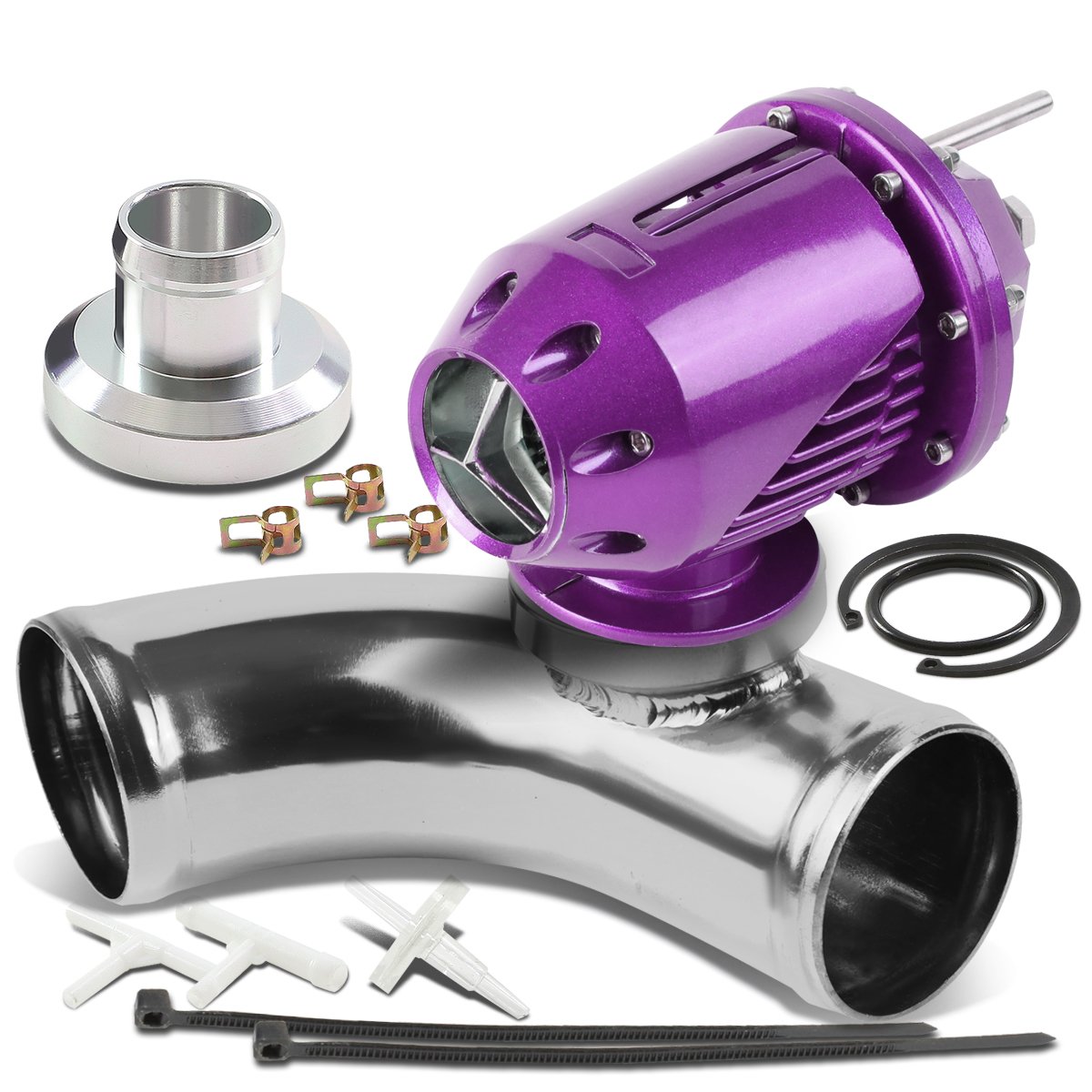 S Purple Turbo Blow Off Valve Bov 2.5 Flange Adapter Aluminum Auto