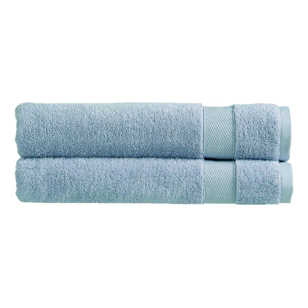Christy Refresh Blue Bath Sheets | Set of 2 | Quick Dry | Gentle Pastel Tones | Soft Plush Large Bathroom Towels | Absorbent Shower Towels | 100% Cotton 550GSM | Faded Denim