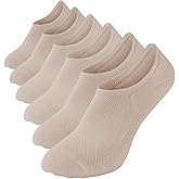 WANDER No Show Socks Women Low Cut Thick Cushion Cotton Socks Non Slip Invisible Casual Socks 6 Pairs