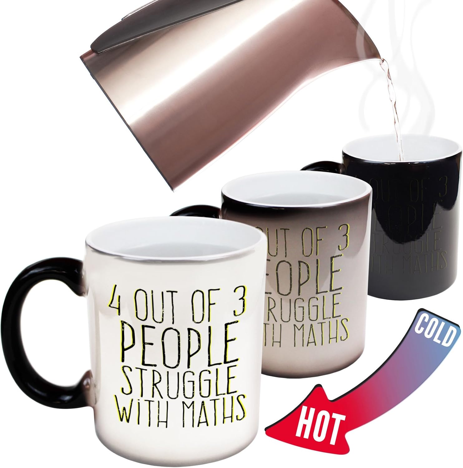 123t Funny Mugs 4 Out Of 3 People Struggle With Maths Joke Humour Gift Present Christmas Birthday Secret Santa Office Coffee Heat Colour Changing Novelty Mug Boxed Amazon Co Uk Kitchen Home
