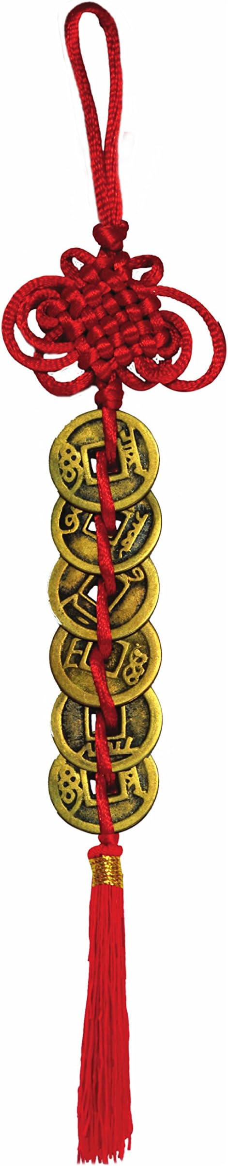 Feng Shui Hanging Lucky Coins for Wealth and Good Fortune 6 Coins