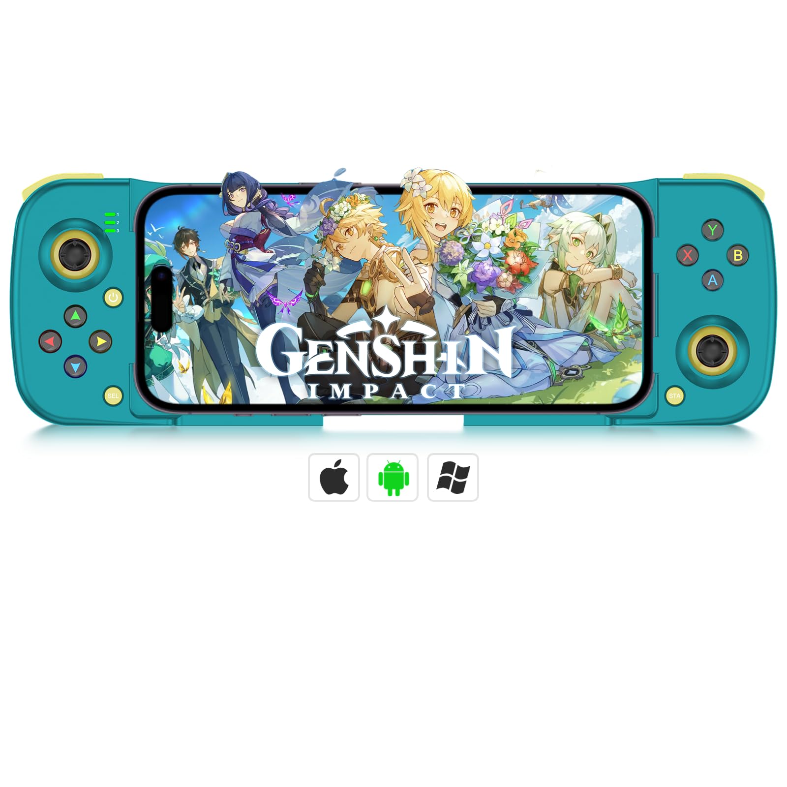 arVin Bluetooth Controller for iPhone/iPad/MacBook/iOS/Android/Samsung/Tablet/PC Wireless Gamepad Joystick with Back Button, Analog Triggers, Stretchable, Direct Play for Call of Duty, Genshin Impact