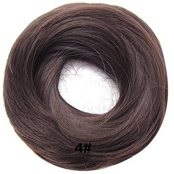 4 Medium Brown Prettywit Hairpieces Short Curly Hair Extension