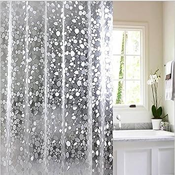 Khushi Creation Shower Curtain Pebble Design 52 X 82 Inches