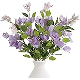 IPOPU 31" Bougainvillea Artificial Flowers 4Pcs Real Touch Bougainvillea Faux Flowers Artificial Branches for Home Decor Table Centerpiece Wall Decorations (Light Purple)