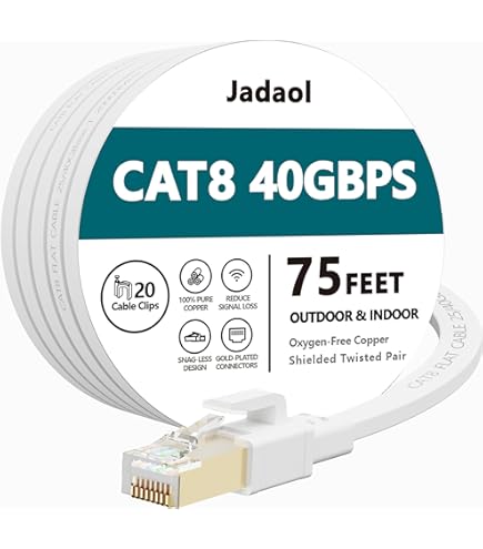 Amazon.com: DEFACE Cat 8 Ethernet Cable 75 Ft Cat8 LAN Cable