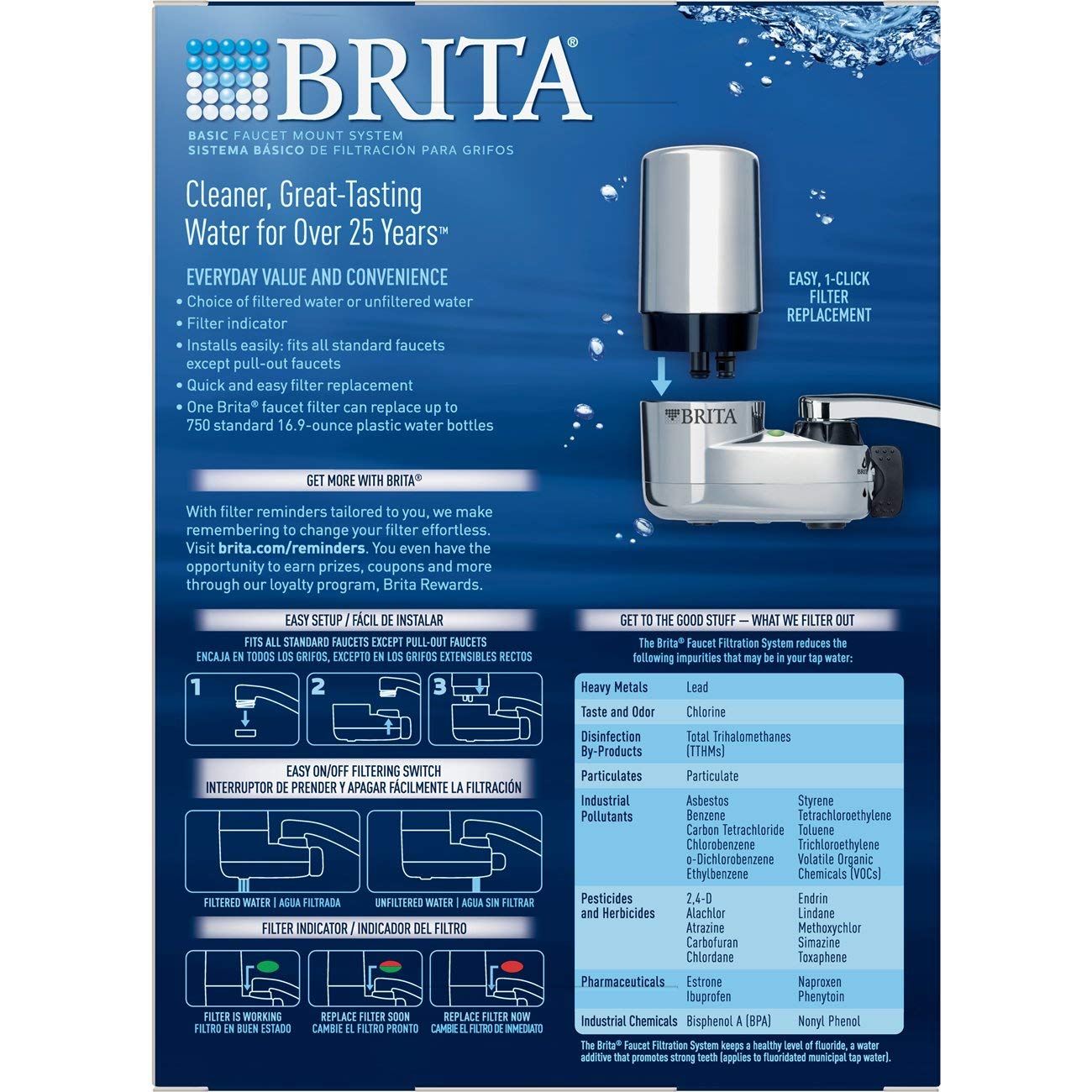 Brita Tap Water Filter System Water Faucet Filtration System With