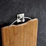 LYSLEDa 4 Pack Stainless Steel Stick on Hooks Rustproof Waterproof Heavy Duty view 4
