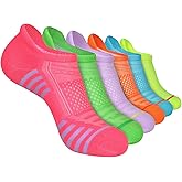 LITERRA Womens Ankle Socks 6-Pairs Athletic Running Sport Socks With Cushioned Sole