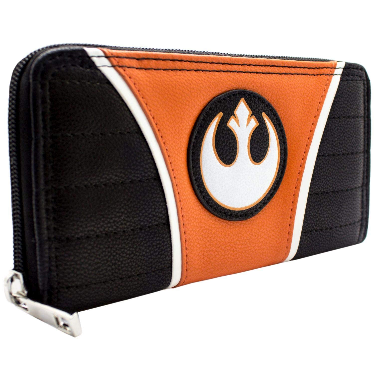 Star Rebel Wars Alliance Starfighter Corps Emblem Purse Clutch Coin & Card, Orange