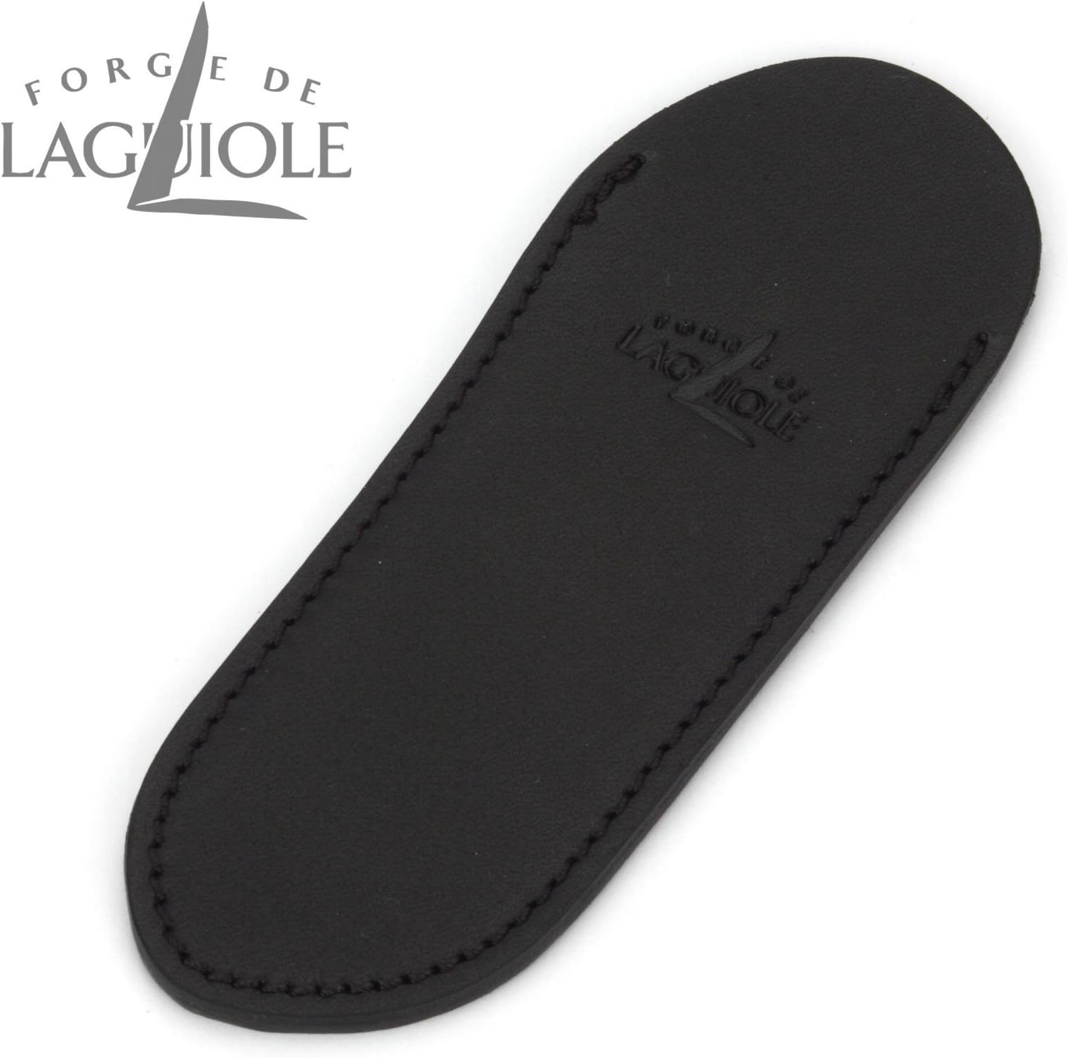 Forge De Laguiole - Black Leather Pocket for 11/12 cm Knives - Knife case - Quality Sheath