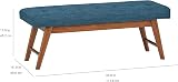 Amazon Basics Modern Padded Upholstered Bench Navy Blue 112 cm view 8