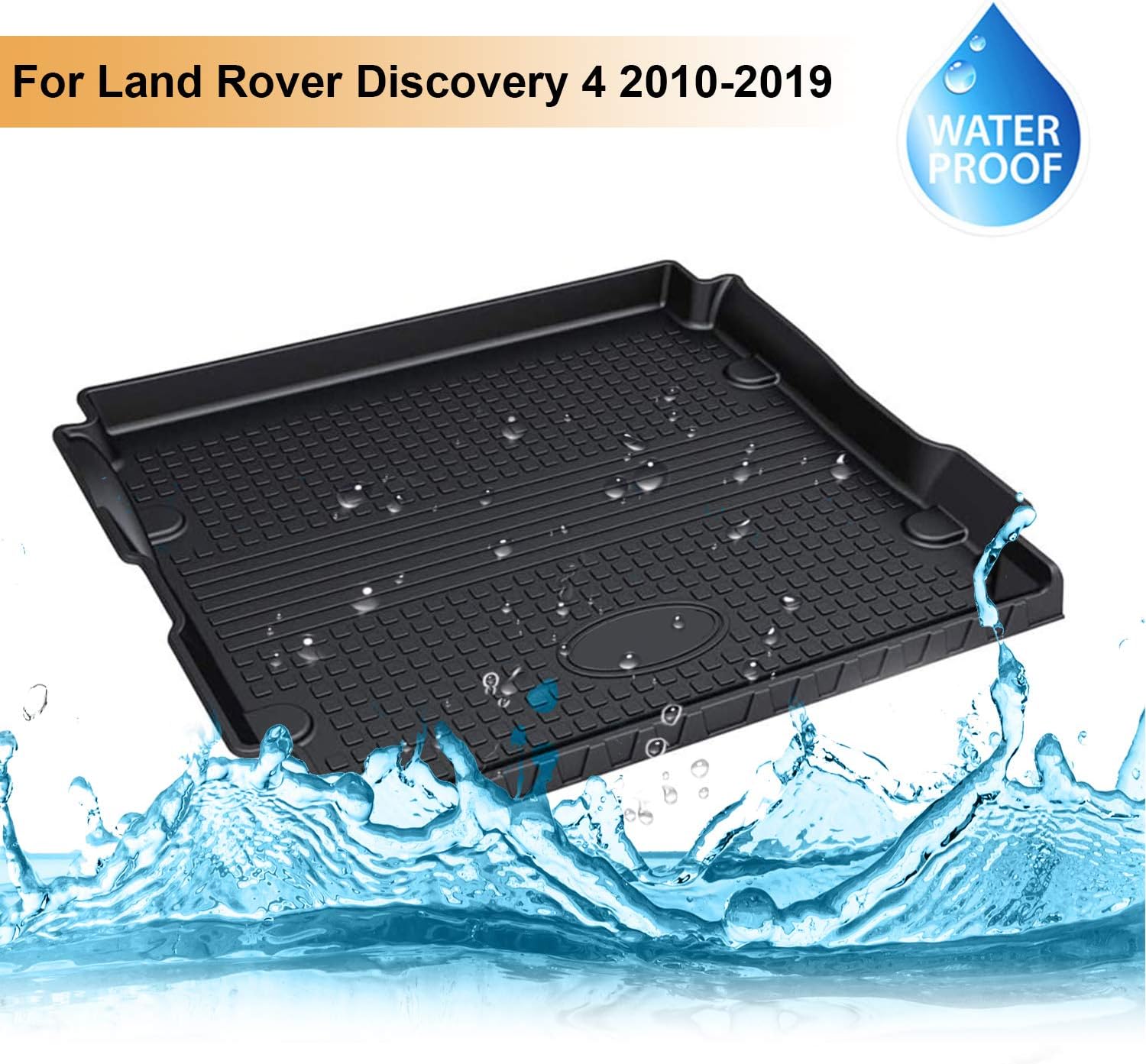 Psler Vehicle Rear Cargo Liner Trunk Tray Floor Mat for Discovery 4 2010-2022, Black, Land Rover Discovery 4 2010-2022 - Image 5