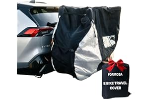 Formosa Covers Stronger Zipper Travel Bike Cover for Transport on Rack - Bicycle Protection for Rear Hitch Transport - Heavy Duty E-Bike Enclosure - Pick CORRECT Size (Single, Dual, Quad)