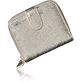 VOICE Align mini type Bi-Fold Wallet wallet Leather made by NEW LIFE in Italy Cowhide ART.Chic Women's Elegant, easy-to-use and beautiful In gift box (Gold)