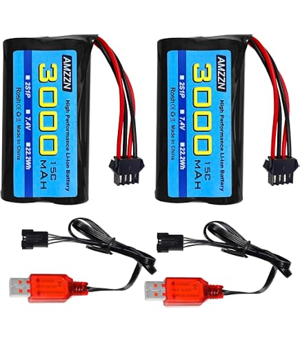 ZYGY 2PCS 7.4V 500mAh SM-4P Plug Batterie pour EC16 DE85 télécommande Bateau Batterie de Rechange modèle de Bateau modèle de Voiture Batterie au ZYGY 2PCS 7.4V 500mAh SM-4P Plug Batterie pour EC16 DE85 télécommande Bateau Batterie de Rechange modèle de Bateau modèle de Voiture Batterie au