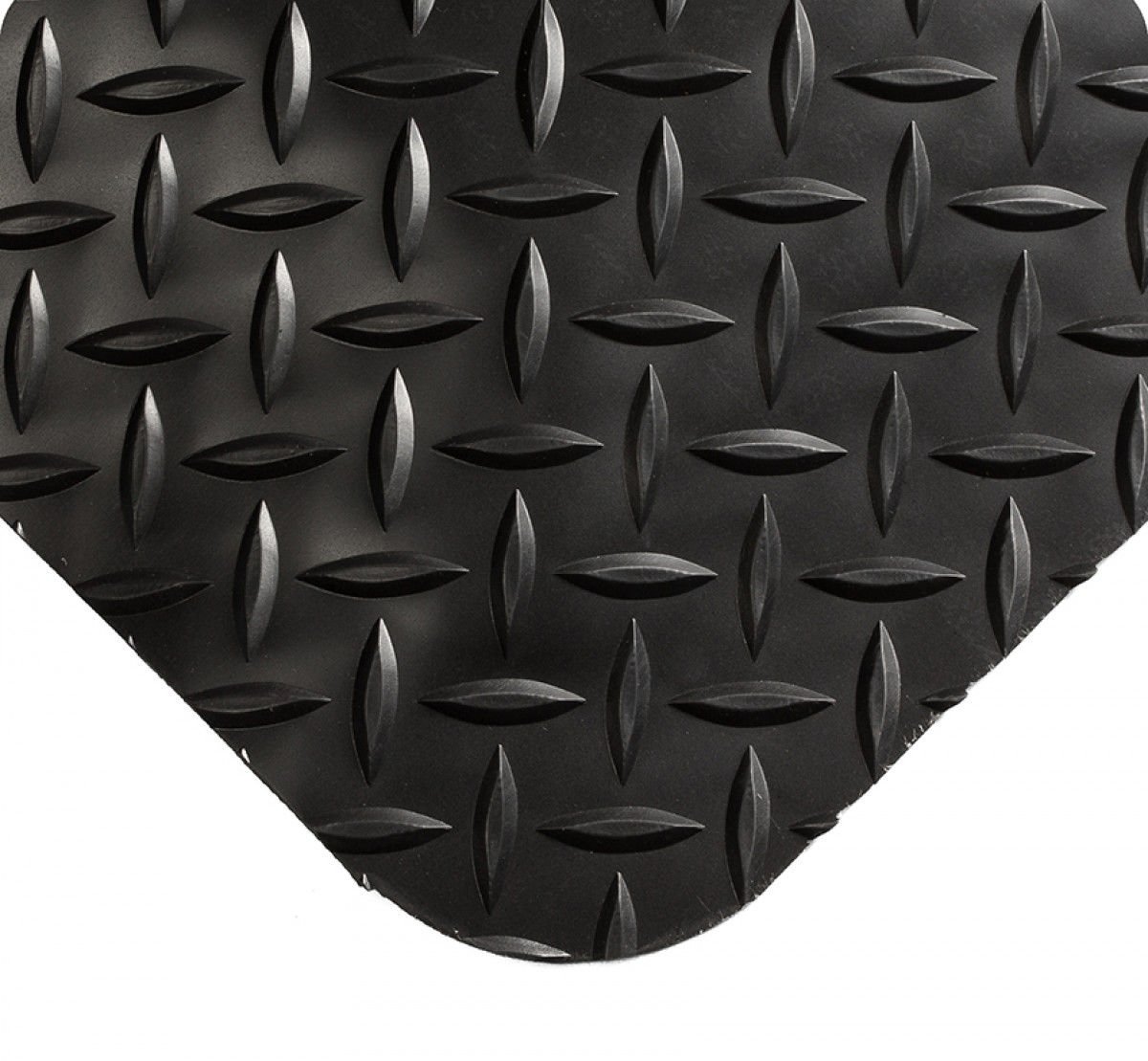 American Floor Mats UltraSoft Diamond Plate Black 3' x 10' AntiFatigue