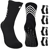 GOGOGOAL 4-Pair Cotton Grip Soccer Socks Men Women Non-slip Football Socks Sport Sock Yoga Pilates Basketball Hikking Cycling