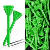 FINGER TEN Golf Tees Plastic 3 1/4 Inch 12/24/60 Pack | Unbreakable, Durable, Stable, 4 Colors Available
