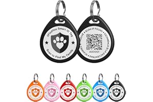ilFindYou Cat Tags Personalized Small, QR Code Cat Name Tags for Kitten Collar, Scan Location Alerts, Black S