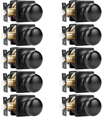 GOBEKOR Paquete De 10 Pomos Para Puerta De Paso, Pomos De Puerta