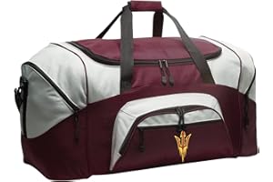BROAD BAY Large ASU Dufflel Bag Suitcase or Gym Gear Bag - Official Arizona State Duffle Bag (Maroon)
