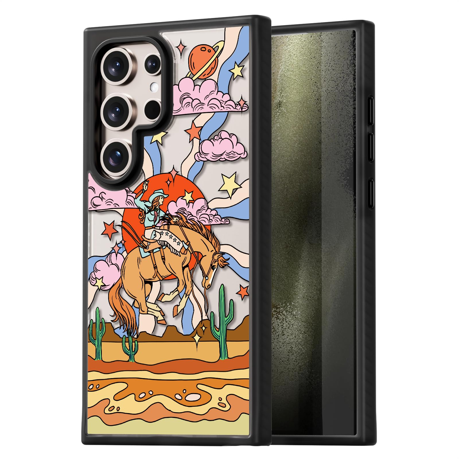 Bouvardia for Samsung Galaxy S24 Ultra Case, Cute Design for Women & Girls, Protective & Aesthetic, ZS1B0_Cowboy