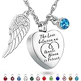 Heart Urn Necklace for Ashes Love between Family Members Cremation Memorial Jewelry Keepsake Pendant for Loss Cremation Urn Necklace Ash Holder Sympathy Gift