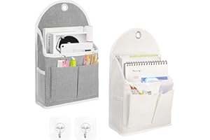 Ndeno 2 Pack Wall Hanging Organizer Bag with Pockets Fabric Storage Bag Basket Caddy Waterproof 01 01