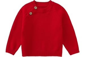 pureborn Baby Toddler Boys Girls Pullover Sweater Cotton Knit Button Closure Sweaters