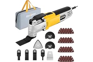 ENVENTOR Oscillating Tool, 2.5Amp Electric Oscillating Multi Tool Kit Corded, 6 Variable Speeds, 3° Oscillating Angle Oscillating Saw with 28pcs Saw Accessories for Cutting, Scraping, Sanding