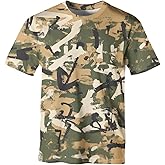 HSKLHBDIL Men's Casual Graffiti Camouflage T-Shirt Hunting Camo Short Sleeve Hip Hop Shirt