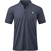 JMIERR Men's Polo Henley Shirt Moisture Wicking Quick Dry Summer Casual Short Sleeve Golf Polo T Shirts