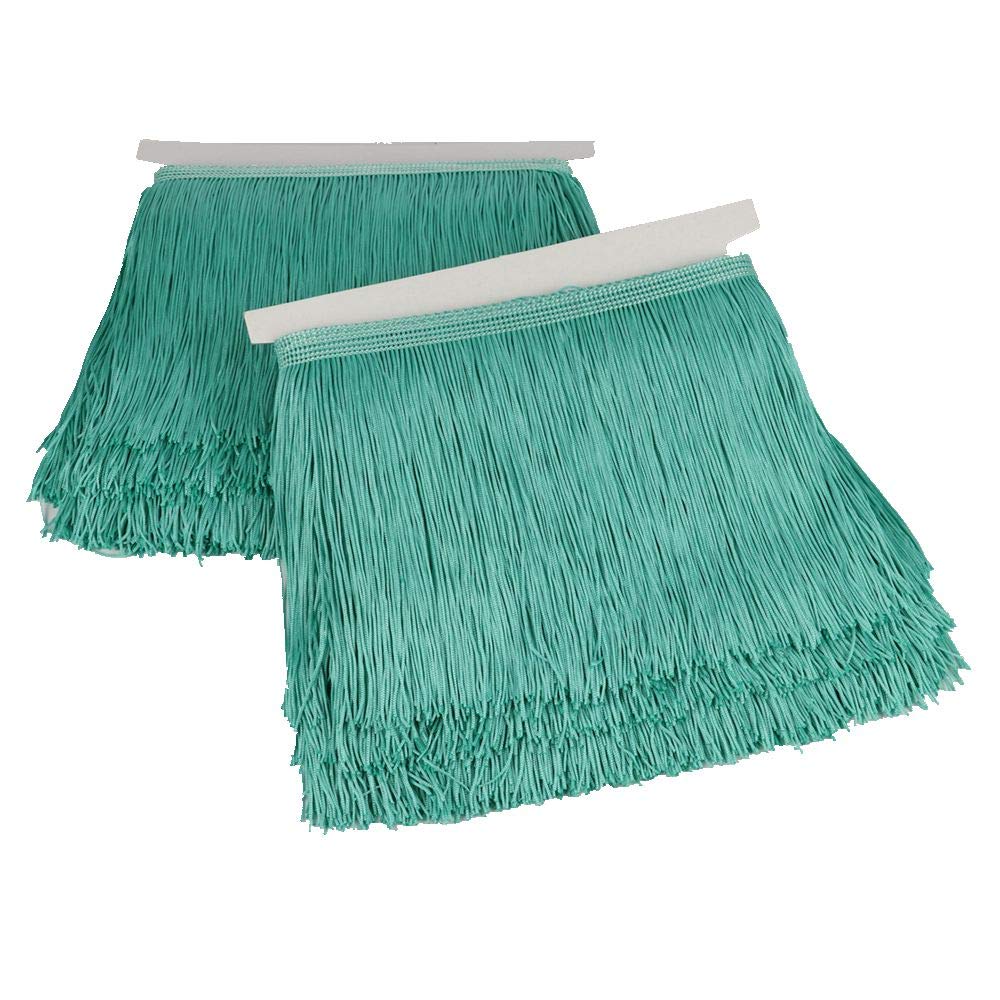 Fringe Trim Lace Polyerter Fibre Tassel 6 inch（″） Wide 10 Yards Long for Clothes Accessories and Latin Wedding Dress and DIY Lamp Shade Decoration Black White Red Gold Blue Pink Grey (Pea Green)