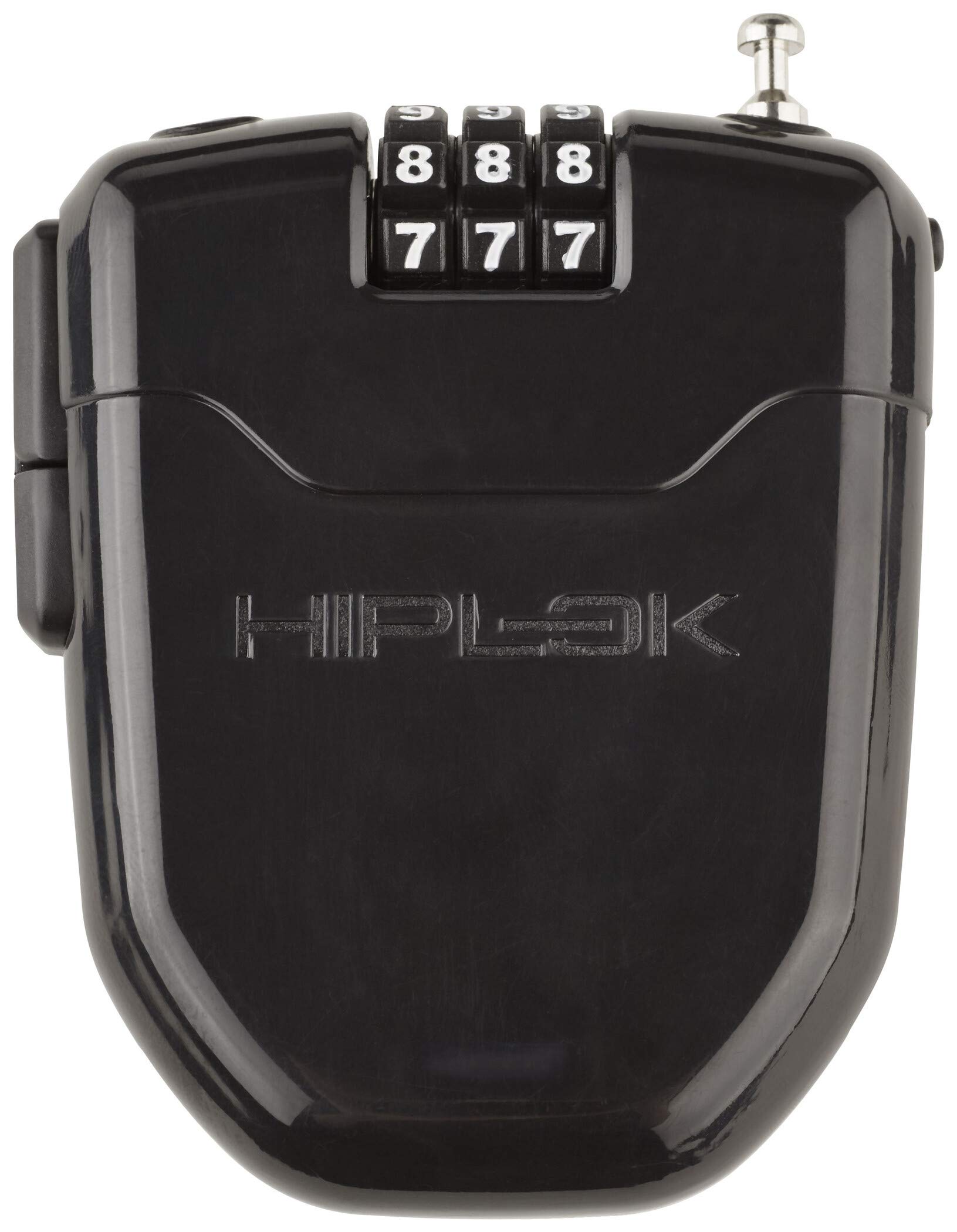 Hiplok FLX Wearable Retractable Combination Bicycle Lock with Integrated Rear Light - Black, One Size