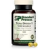 Standard Process Tuna Omega-3 Chewable, Brain Health Support, 120 Softgels | Fish Oil Supplement with DHA, Omega-3 Supplement to Support Brain and Eye Health, Excellent Source of Antioxidants