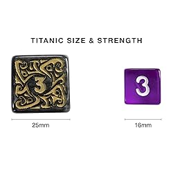 Wiz Dice Titan Dice - Polyhedral Large Dice Set for