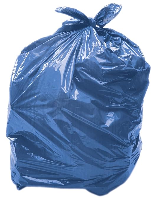 25 x Blue 90L MediumDuty (28 Micron / 112 Gauge) Alina Coloured Refuse