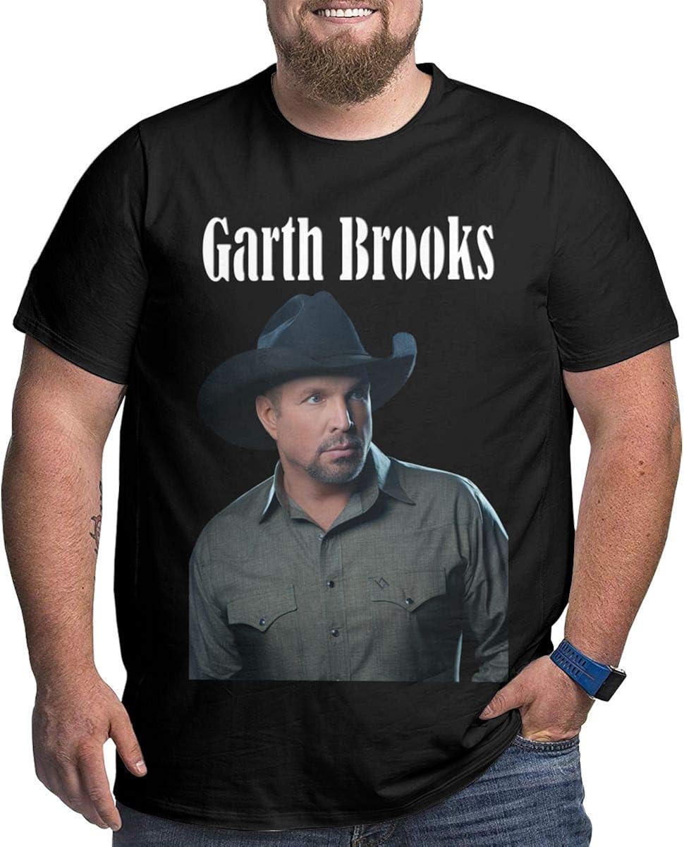 Wnocdmv Garth Brooks Shirt Men's Big Size Cotton T Shirt High Waist and