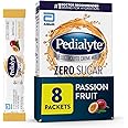 Pedialyte Electrolyte Drink Mix With Zero Sugar | Hydration With Key Electrolytes | Great Hydration Low in Calories | Passion Fruit, 8 Powder Packets