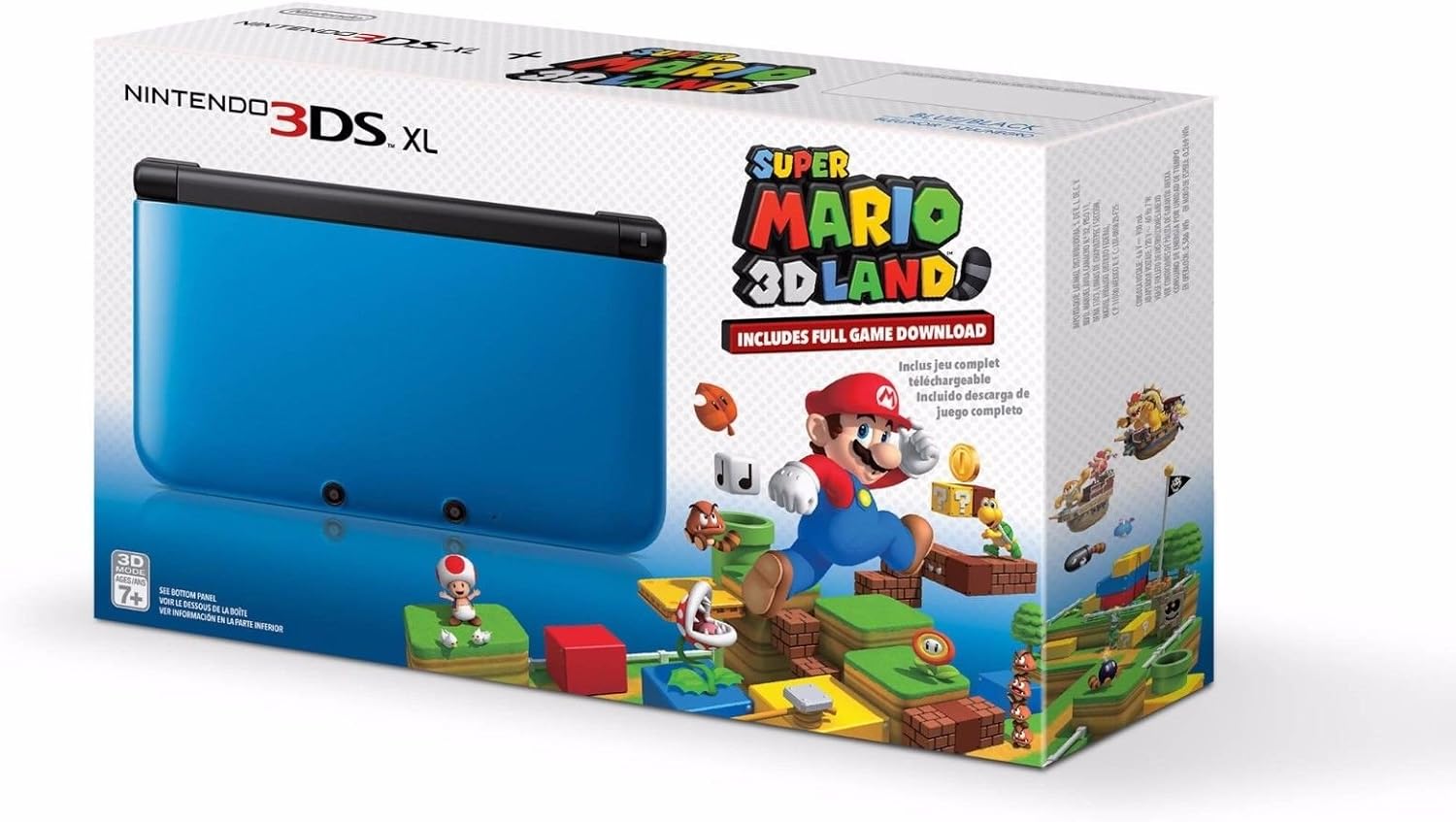 Nintendo 3DS XL Console with Super Mario 3D Blue