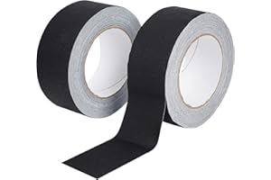 YUSHANJU Gaffers Tape 2 Rolls Black Matte Heavy Duty Gaffers Tape Non Reflective Gaff Tape Cloth Fabric Gaffers Tape for Photography Filming Gaphers Labeling Painters Electrical Cords,2 inch x 30 Yards