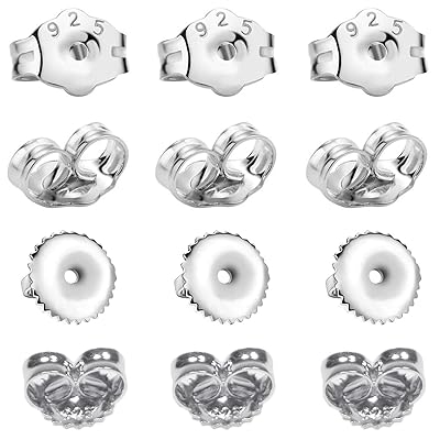 Buy 6 Pairs 12pcs Butterfly Sterling Silver Earring Backs For Studs Secure Baby Earing Backs Replacements Hypoallergenic Non Slip Earring Backings Stoppers For Posts For Toddler White Gold 2 Sizes S L Online In Senegal B08nfvg7gt